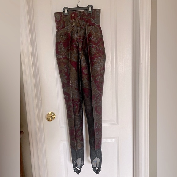 Bogner Ski Pants with Retro Vintage Paisley Design Size 8R - Picture 12 of 12